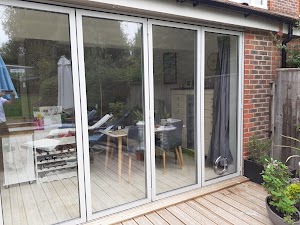 Cat flap shop in bifold doors